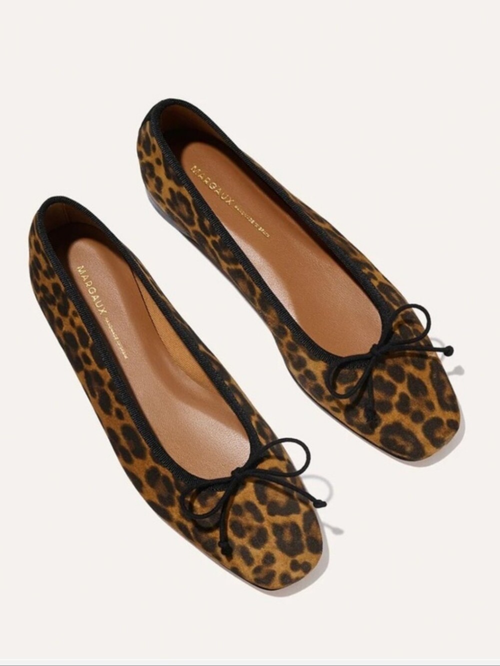 Margaux Fonteyn Leopard Cheetah Bow Flats Shoes